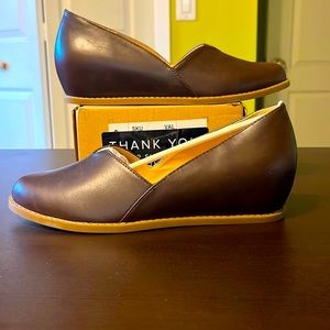 Journee Collection, New with box, Brown wedge loafer. Size 8